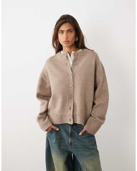 ASOS - Relaxed Cardigan With Side Split Detail - Lyst
