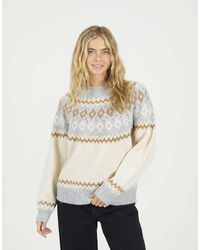 Brave Soul - Crew Neck Fairisle Jumper - Lyst