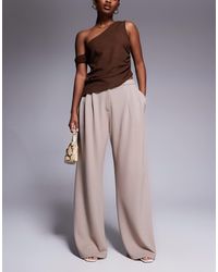 ASOS - Pleat Front Wide Leg Trouser - Lyst