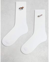 ASOS - 2 Pack Socks With Sushi Embroidery - Lyst