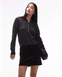 ARKET - Cotton Rich Velvet Mini Skirt With Front Pockets - Lyst