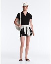 Oysho - Comfortlux Short Sleeve Piping Polo Shirt - Lyst
