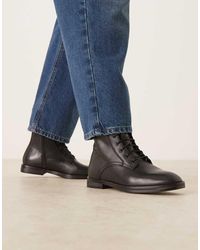 Mango - Leather Lace Up Boot - Lyst