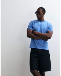 ASOS - Heavyweight Boxy Regular Fit T-shirt With Tonal Ringer - Lyst