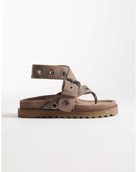 ASOS - Francoise Eyelet Flatform Sandal - Lyst