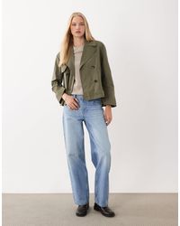 Mango - Teen Cropped Trench Coat - Lyst