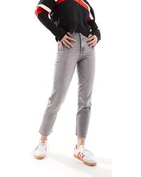 ONLY - Emily High Waisted Straight Leg Jeans With Raw Hem - Lyst