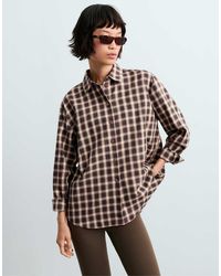 Oysho - 100% Cotton Checked Shirt - Lyst