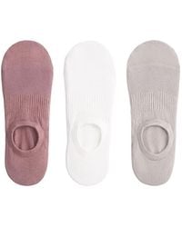 Oysho - 3 Pairs Of High-Cut Cotton Blend Invisible Sports Socks - Lyst