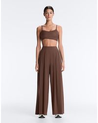 Oysho - Light Touch Wide-leg Trousers - Lyst