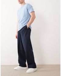 ASOS - Tailored Pull On Wide Leg Trousers - Lyst