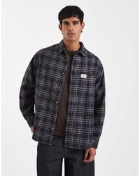 ASOS - Oversized Check Shirt With Badge - Lyst