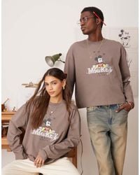 ASOS - Disney Unisex Oversized Heavyweight Long Sleeve T-shirt With Mickey Mouse Print - Lyst