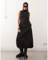Collusion - Robe mi-longue en tissu technique à col montant - Lyst