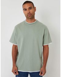 Threadbare - Relaxed Fit Mock Layer T-Shirt - Lyst