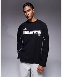 ASOS - Oversized Long Sleeve Cut And Sew T-shirt With Graphic - Lyst