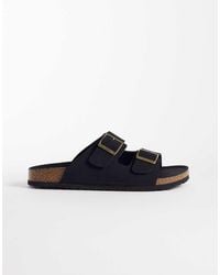 ASOS - Two Strap Sandals With Cork Sole - Lyst