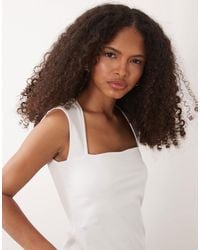 Mango - Teen Square Neck Sleeveless Top - Lyst
