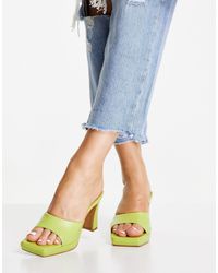 topshop green mules