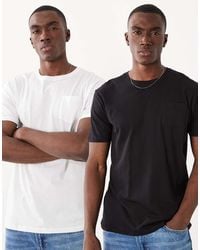 Brave Soul - 2 Pack Crew Neck Jersey T-Shirt With Pocket Detail - Lyst