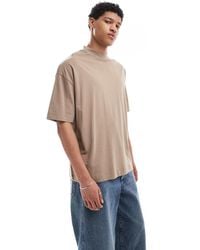 ASOS - Essentials Oversized T-shirt With High Neck - Lyst