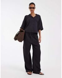 ONLY - Cheesecloth Wide Leg Trouser Co-ord - Lyst