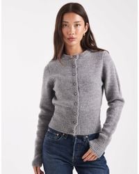 ASOS - – figurbetonte, flauschige strickjacke - Lyst