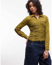 Collusion - – gesmokte, figurbetonte hemdbluse - Lyst