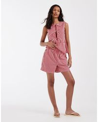 Pieces - High Waist Shorts Co-ord - Lyst