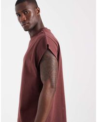 ASOS - Heavyweight Boxy Oversized Tank With Cap Sleeves - Lyst