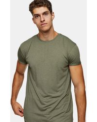 TOPMAN Longline T-shirt - Green