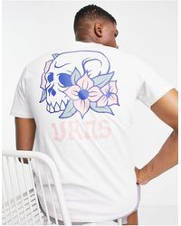 Vans Coming Up Roses Skull Print T-shirt in Black for Men | Lyst