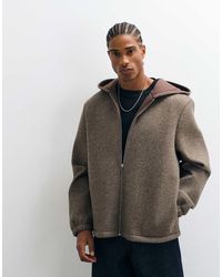 ASOS - Extreem Oversized Hoodie Van Fleece Met Structuur Met Rits - Lyst