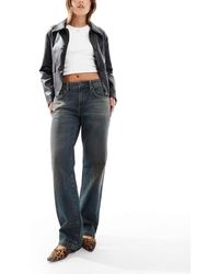Cotton On - Vaqueros Azul Óxido De Corte Recto Y Talle Bajo De Cotton On - Lyst