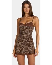 Oh Polly - Modal Lace Trim Peekaboo Cami Mini Dress - Lyst