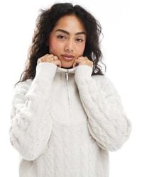 Brave Soul - Half Zip Cable Knit Jumper - Lyst