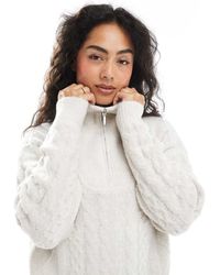 Brave Soul - Half Zip Cable Knit Jumper - Lyst