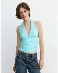 Pull&Bear - Halter Neck Top With Gathering - Lyst
