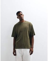 ASOS - T-Shirt Basic Oversize Kaki - Lyst