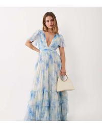LACE & BEADS - Bridesmaid Smocked Madison Maxi Dress - Lyst
