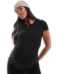ONLY - Top A Maniche Corte Con Bordi Smerlati - Lyst
