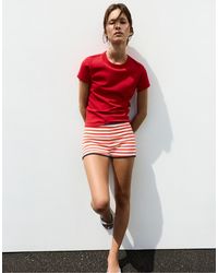 Pull&Bear - Short côtelé à rayures - Lyst