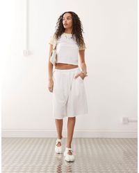 Weekday - Oversized Bermuda Jersey Shorts - Lyst