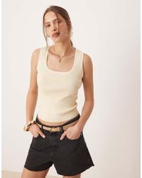 Aware - Ribgebreide Tanktop - Lyst