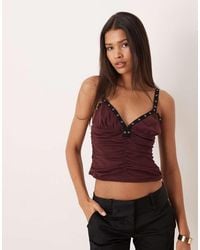 Motel - Tolani Ruched Top - Lyst