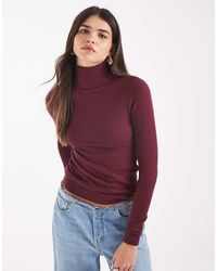 Object - Top Van Gebreide Stof Met Lange Mouwen En Col - Lyst