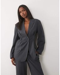 Vila - Tailored Cinch Waist Pleated Blazer Co-ord - Lyst