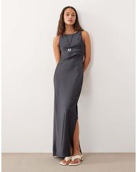 Jdy - High Neck Satin Maxi Dress - Lyst