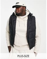French Connection - Plus Puffer Gilet With Hood - Lyst