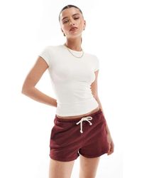 Pull&Bear - Pantaloncini Rossi Stile Runner - Lyst